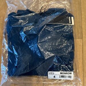 Monrow Boys Navy Blue Long Sleeve Hoodie Shirt size 4